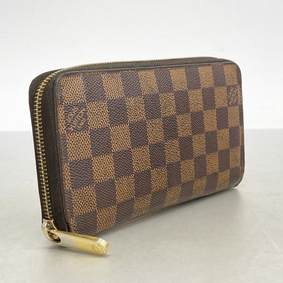 Louis Vuitton Long Wallet Damier Zippy N60015 Ebene Men's Louis Vuitton Long Wallet Damier Zippy N60015 Ebene Men's